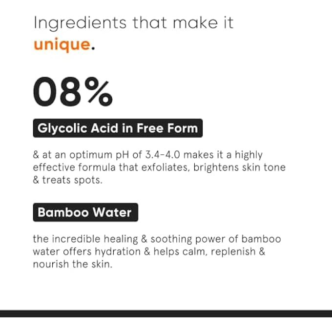 MINIMALIST 8% GLYCOLIC ACID TONER FOR GLOWING SKIN | MULTI-FUNCTIONAL EXFOLIATING TONER WITH BAMBOO WATER FOR BODY FACE, UNDERARMS & SCALP | FOR WOMEN & MEN | 150 ML - Image 3